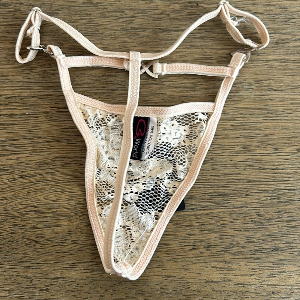 Lace Mesh V-String - Picture 4 of 8